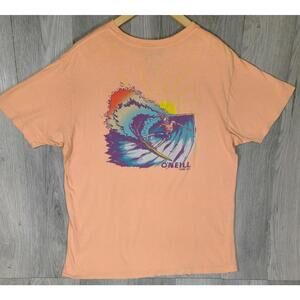 O'Neill Surf T Shirt Men’s Size Large Graphic Standard Fit Peach #3